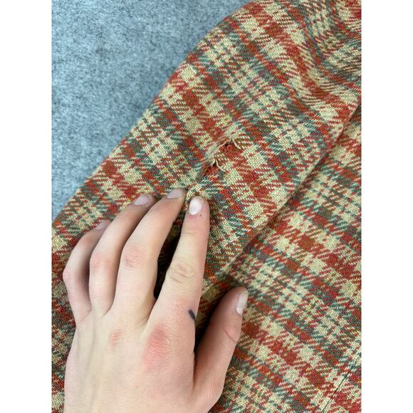 VINTAGE 70s Pendleton Coat Jacket Womens 20 Plaid Tweed Virgin Wool USA Retro - Picture 10 of 12